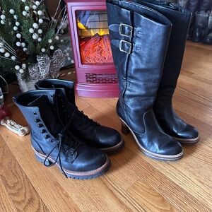 Frye Black Combat & Moto Boots